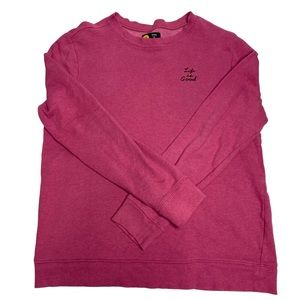Life is Good Pink Sweatshirt Size Medium